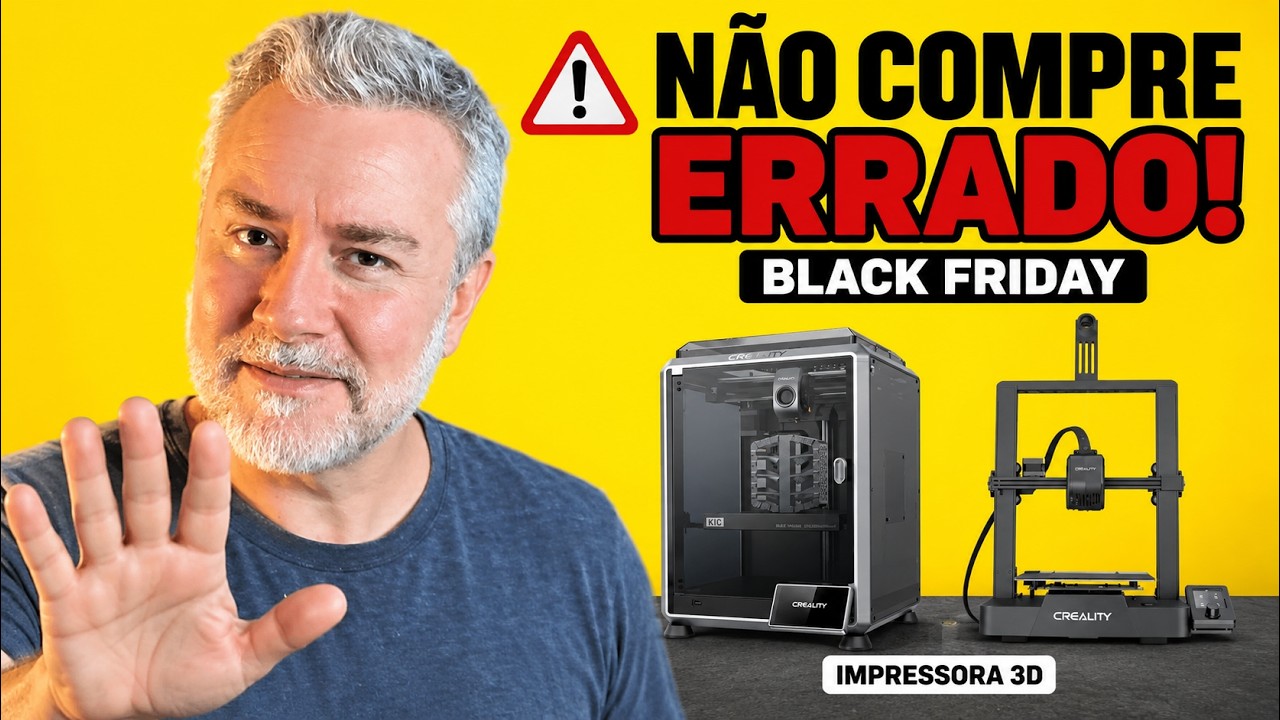 Vídeo do 3D Geek Show: qual impressora 3D comprar na Black Friday 2026