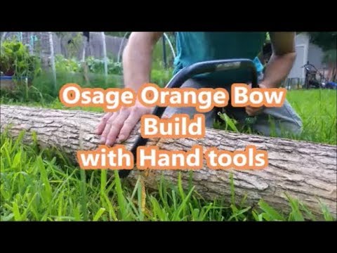 Building an Osage Orange self bow, splitting staves and tiller, ((( FAIL )))