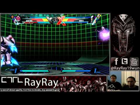UMvC3 - WB practice!! FT5 CTRL RayRay (Ryu/Magneto/Sentinel) vs CTRL Flux (Dante/Vergil/Zero)