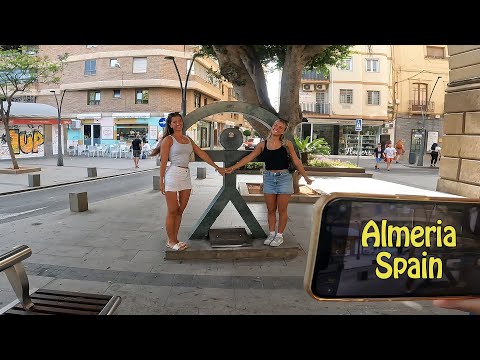 Understanding Almeria : 4K bird's view video of the beautiful city of Almeria, in Andalusia, Spain