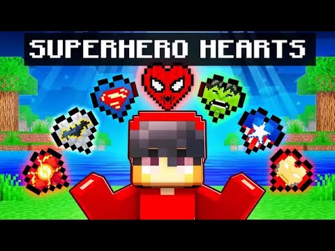 Minecraft but there’s Superhero Hearts!