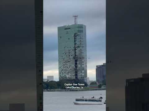 Capital One tower implosion. damaged due to multiple hurricanes. #lakecharles #implosion
