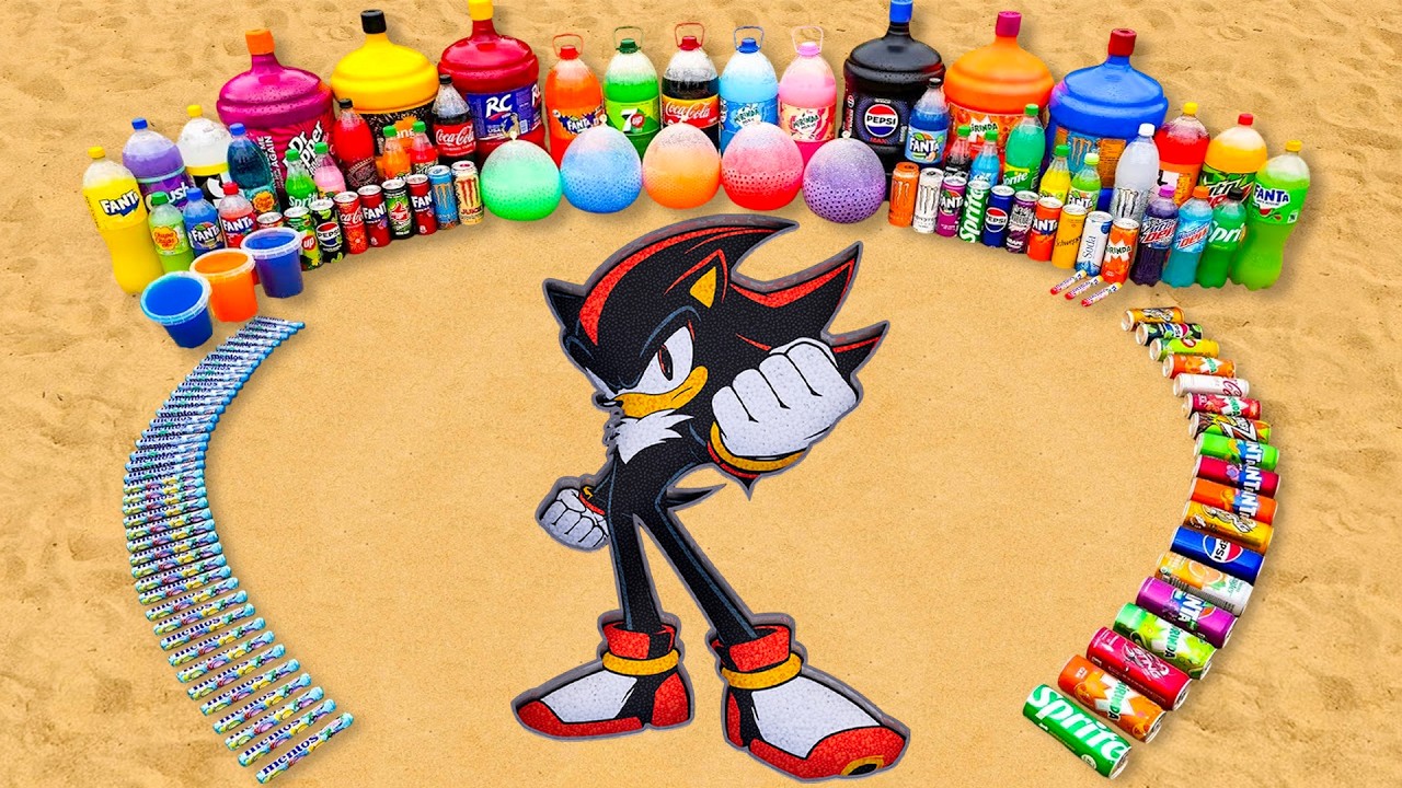 How to make Rainbow SONIC 3 with Orbeez, Big Pepsi, Fanta, Coca Cola vs Mentos and Popular Sodas