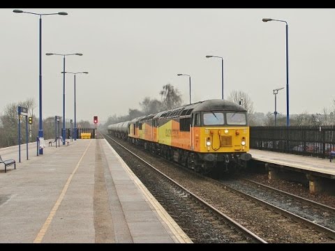 Colas Locos 56302 56113 and 60056 at Swinton - Sinfin to Grangemouth Tanks - 21st Jan 2016
