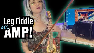Cigar Box Leg Fiddle + Joyo Amp Reverb & Loop Demo