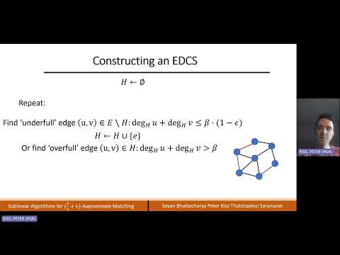 STOC 2023 - Session1B -Sublinear Algorithms for (1.5+ε)- Approximate Matching.