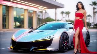 4K Glam and the Gears V2 - Models Meet High Tech |  #cars #beauty #ai