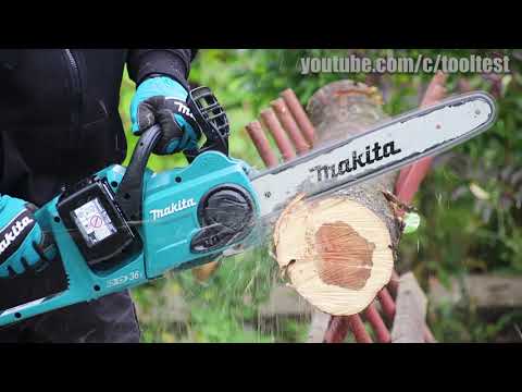 Watch this test and throw away the gas can! Makita DUC353 36V Chainsaw