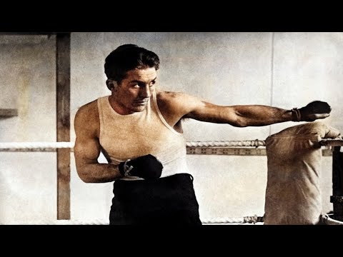 Georges Carpentier RARE Training before the "Fight of the century" COLORIZED