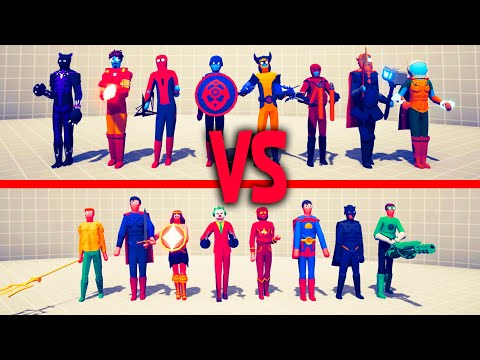 MEGA MARVEL TEAM vs DC COMICS TEAM - Totally Accurate Battle Simulator | TABS