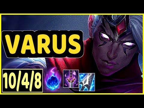 VARUS VS APHELIOS - 10/4/8 KDA ADC GAMEPLAY GRANDMASTER I