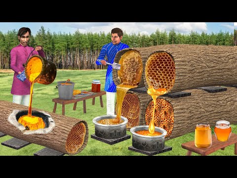 Wood Log Honey Bee Farming Gold Thief Bana Crorepati Hindi Kahani Hindi Moral Stories Comedy Video