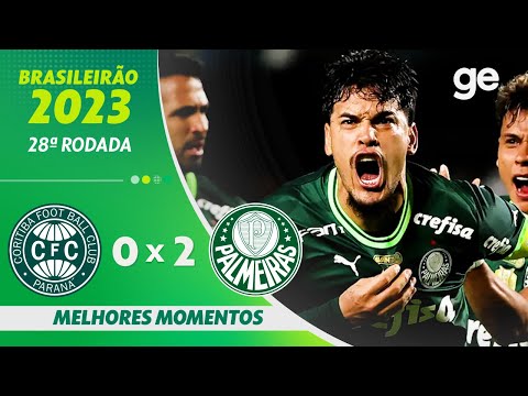 Gols e lances de Coritiba x Palmeiras