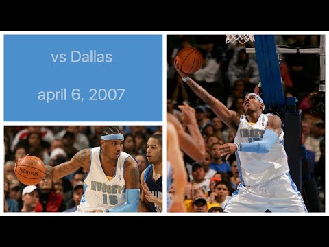 Carmelo Anthony 23 pts vs Dallas Mavericks Highlights (april 6, 2007)