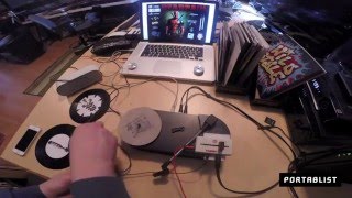 Video thumbnail for PORTABLIST.COM | USB PORTABLE TURNTABLE & M-AUDIO BASS TRAVELER REVIEW by Skratcher