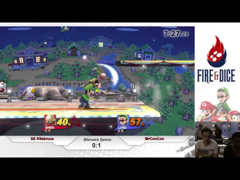 Fire&Dice Thursday #8 - SE K9sbruce vs SS Mr.ConCon - Smash Wii U - WSF