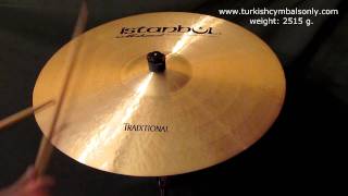 Video thumbnail for Istanbul Mehmet Traditional Original Ride 21"  weight: 2515 g. by Dlikin Drums Production
