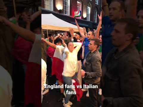 England football fans vs Italian football fans before euro 2020 final 11-07-2021 #shorts