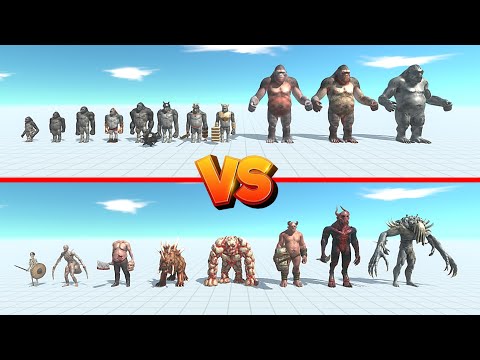 Goro The Giant Team Vs Scourge Team - Animal Revolt Battle Simulator