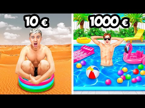 , title : '€10 vs €1000 ΠΙΣΙΝΑ ! Φτωχός VS Πλούσιος'