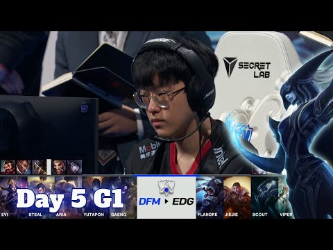 DFM vs EDG | Day 5 Group B S11 LoL Worlds 2021 | DetonatioN FM vs Edward Gaming - Groups full game