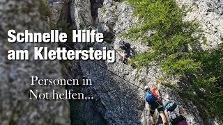 Blockierter Bergsteiger im Klettersteig? - Lösungen für dieses Problem