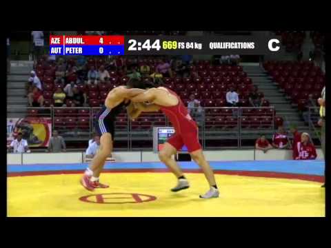 WWJC2013 / Magomed Abdulkhaligov - Dominik Peter (AUT) - FS 84 kg - qualification match