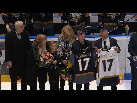 Uvedenie Ľubomíra Višňovského do Siene slávy HC Slovan Bratislava