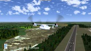 preview picture of video 'vmx22 - Osprey for Flightgear with new particles'