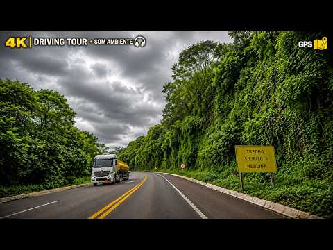 Dirigindo em um dia nublado no Oeste de Santa Catarina 🇧🇷 | Chapecó → Irani | Driving Tour 4K
