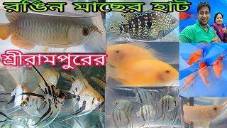 রঙিন মাছের দোকান শ্রীরামপুরের হাটে | Aquarium Fish Serampore Haat | Aquarium Fish Price | Pet Market