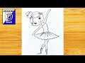 Cute Dancing Girl Drawing How To Draw Cute Ballerina Step By Step Art With Pencil