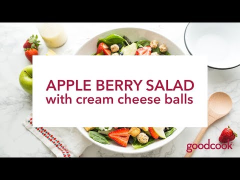 Apple Berry Salad with Cream Cheese Balls