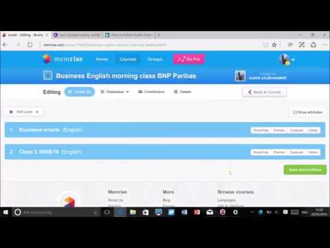 Part of a video titled Using Memrise - creating a course for your learners - YouTube