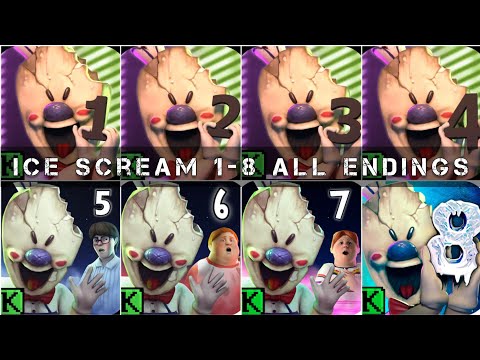 Ice Scream 1-8 all endings