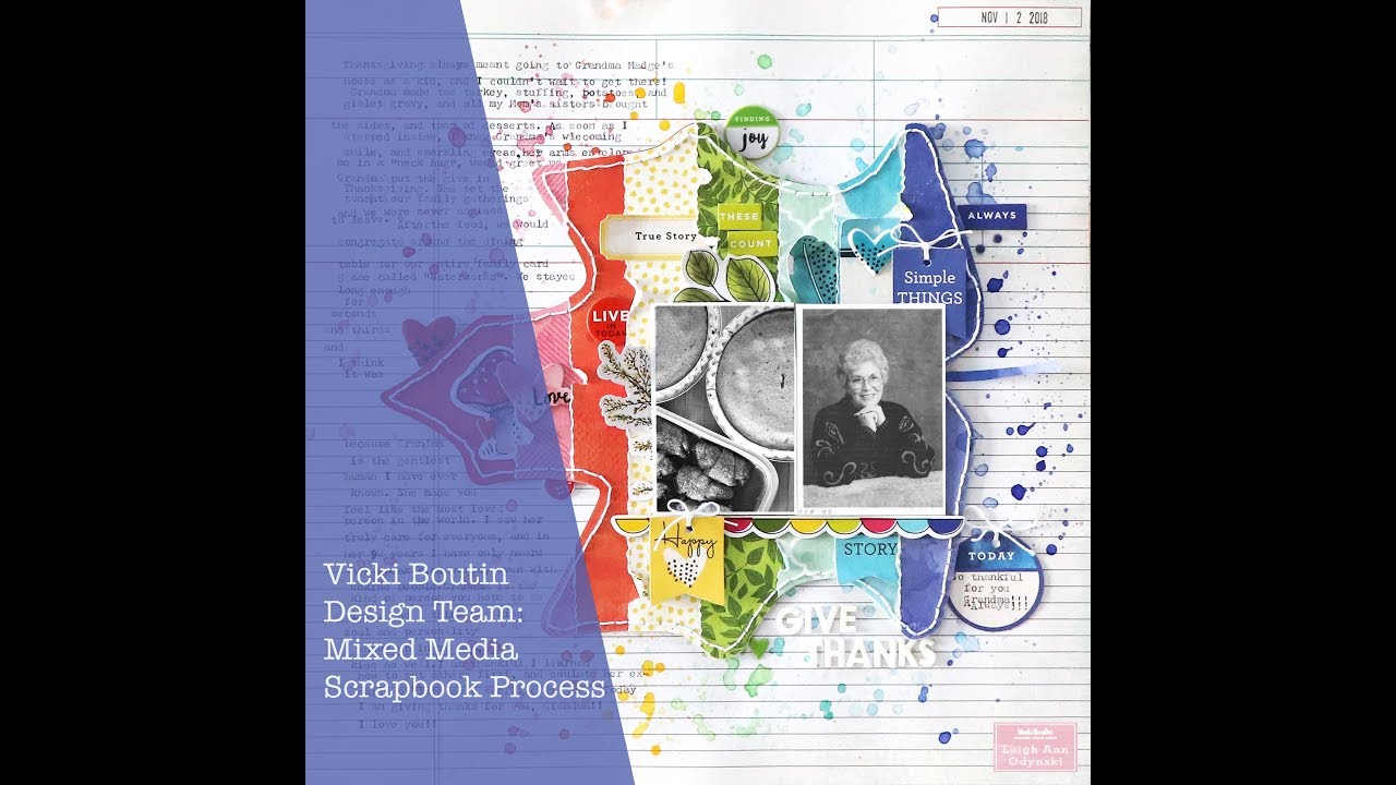 Vicki Boutin Design Team: Mixed Media Layout Process