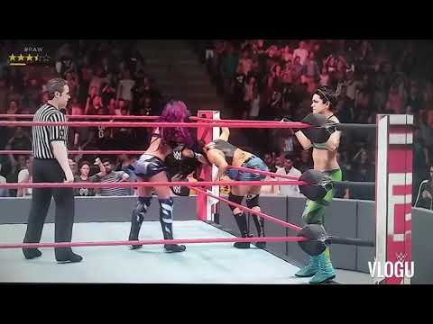 WWE 2k19 Raw Ep 2 - Bayley & Sasha Banks vs The Riott Squad - WWEWomen'sTagTeamTitles
