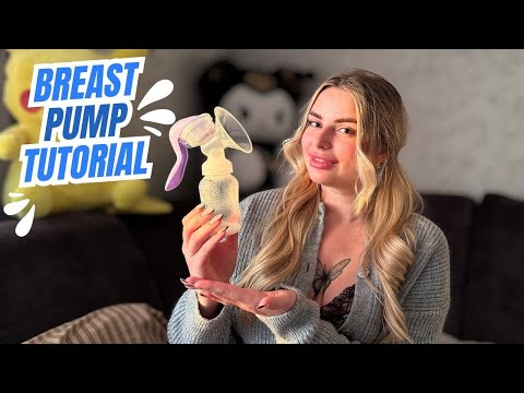 [4K] Breastfeeding with Mia | How To Use a Manual Breast Pump | Step-by-Step Guide for Moms ✅