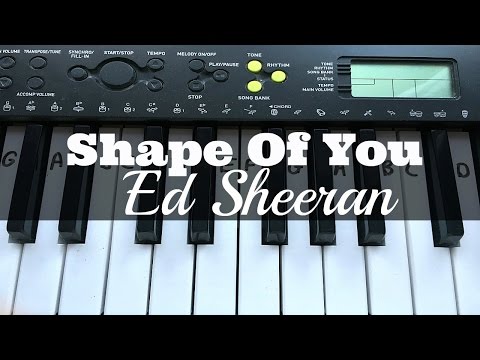 Shape Of You - Ed Sheeran | Easy Keyboard Tutorial With Notes (Right Hand)