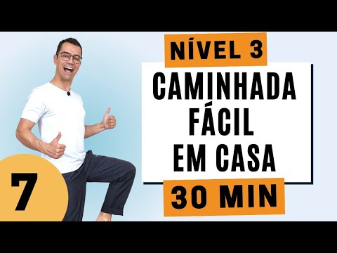 CAMINHADA EM CASA 10MIL PASSOS - 7 | NÍVEL 3 | Exercícios sem impacto para emagrecer