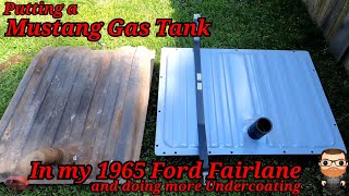 Mustang Gas Tank in A 1965 Ford Fairlane (and more undercoating) #1965fordfairlane500