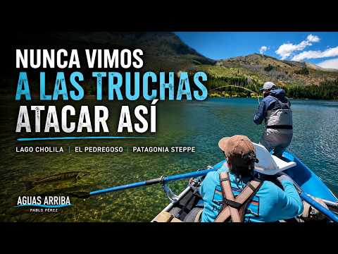 Pesca con Mosca Lago Cholila II Chubut Argentina El Pedregoso Lodge y Patagonia Steppe Aguas Arriba 