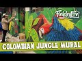 Colombian Jungle Street Art Mural