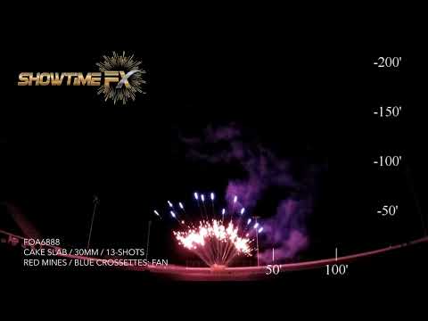 FOA6888: RED MINES / BLUE CROSSETTES - FAN