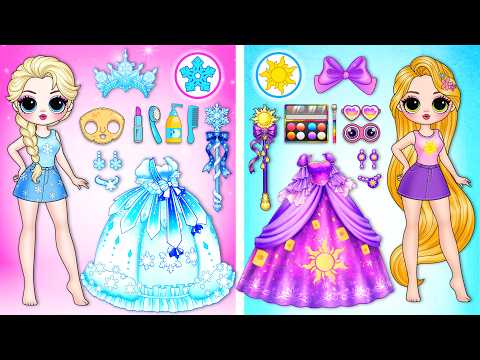 Elsa, Rapunzel & Friends Dress Up As Beautiful Princess