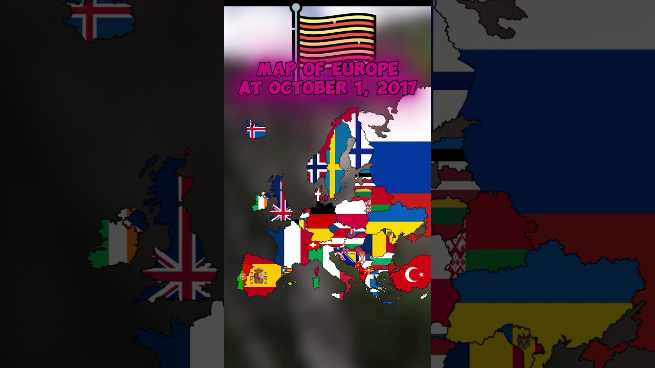 Map of europe at october 1, 2017 #europe #map #geography #history #mapping #catalonia #2017