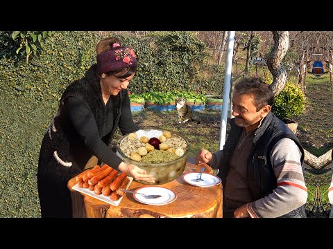 We Cooked Turkish Desserts in the Village | Ashura (Noah's Pudding) and Tulumba Recipe