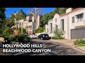 Driving Hollywood Hills, Beachwood Canyon, Hollywood Sign