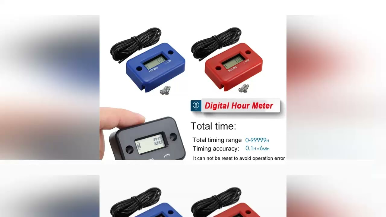 Waterproof LCD Display Digital Hour Meter Inductive timer for Bike Motorcycle ATV Snowmobile Marine