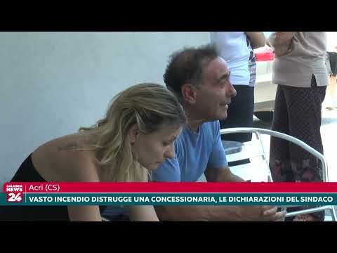 Acri (CS): Vasto incendio distrugge una concessionaria, le dichiarazioni del Sindaco